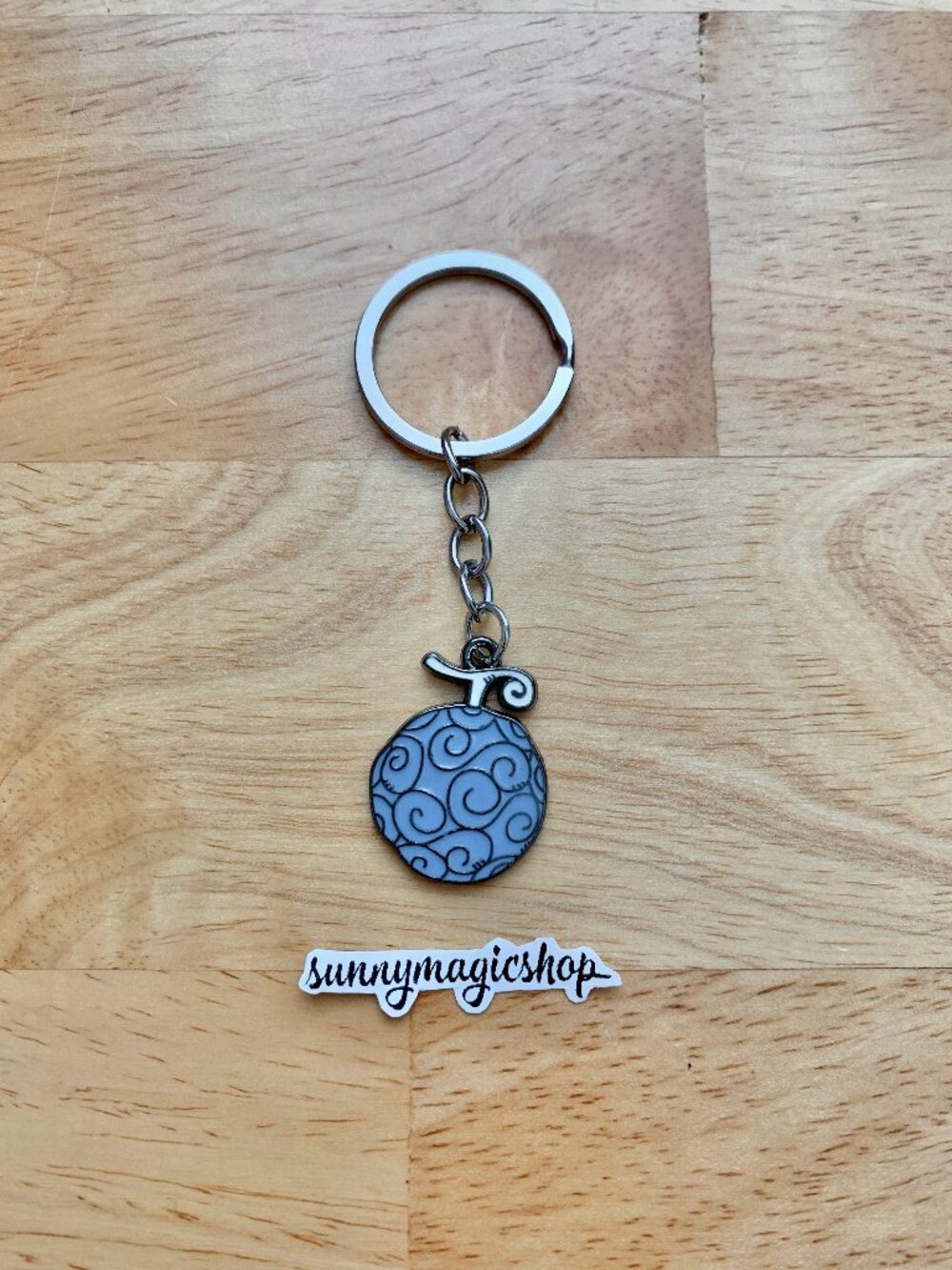 One Piece Anime Metal Enamel Keychain Gomu Gomu No Mi Gum Gum Devil Fruit